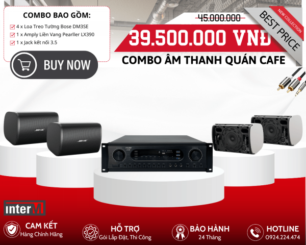 Loa Treo Tường Cho Quán Cafe - Bộ 4 Loa Bose DesignMax DM3SE