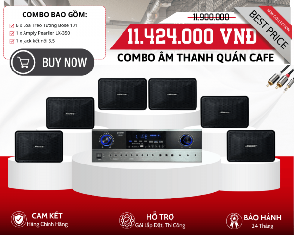 Lắp Đặt Loa Treo Tường Bose 101 cho Quán Cafe