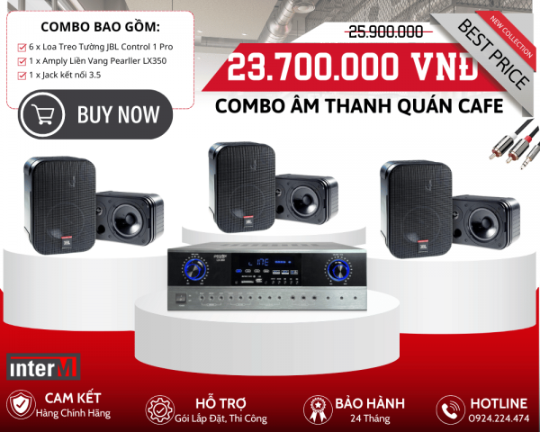 Dàn Loa Nghe Nhạc Quán Cafe - Bộ 6 Loa JBL Control 1Pro