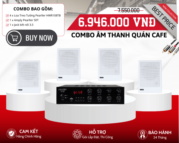 Loa cho quán cafe nhỏ Pearller HWR108TB