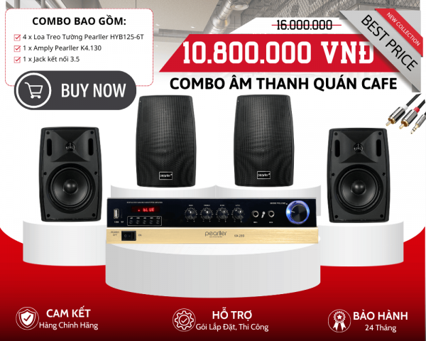 Loa Treo Tường Cho Quán Cafe - Bộ 4 Loa Prearller HYB125-6T