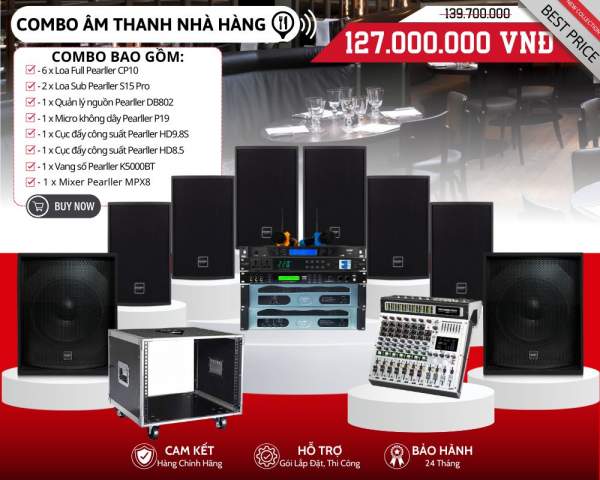 Dàn âm thanh sôi động cho nhà hàng Pearller CP10