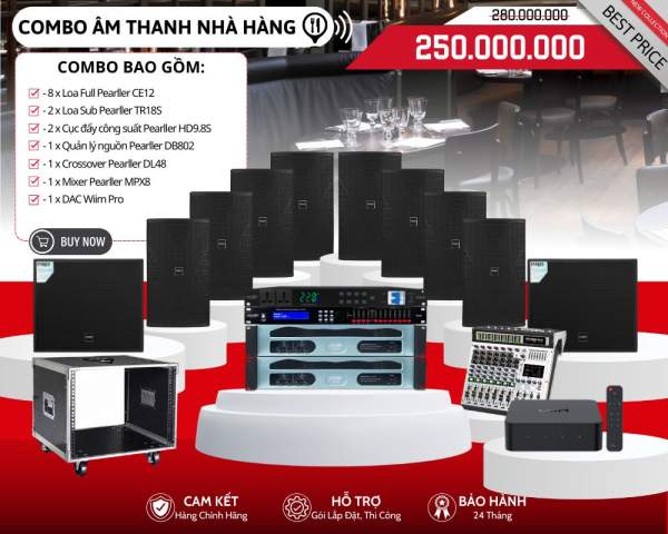 Dàn âm thanh nhà hàng beer garden Pearller CE12