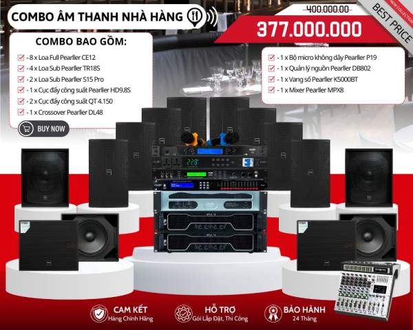 Hệ thống âm thanh nhà hàng chơi DJ Pearller CE12