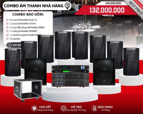 Hệ thống loa nhà hàng beer club Pearller Smart 12