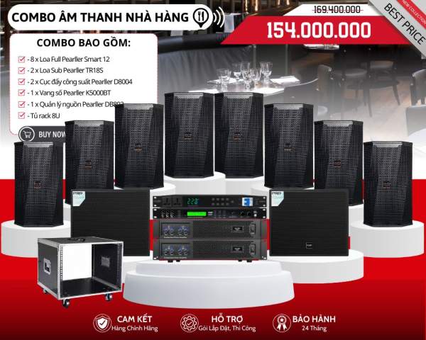 Cấu hình loa nhà hàng beer Garden Pearller Smart 12