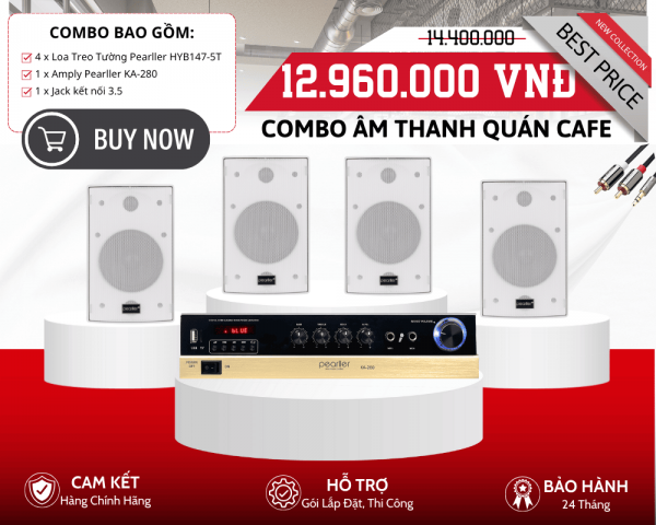 Bộ Loa Nghe Nhạc Quán Cafe Pearller HYB147-5T