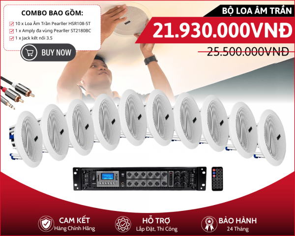 Hệ Thống Loa Âm Trần Pearller HSR108-5T