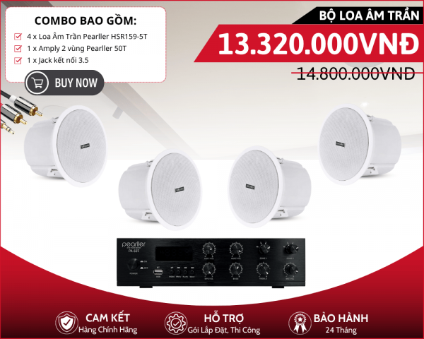 Dàn Loa Âm Trần Nghe Nhạc Background | 4 Loa Pearller HSR159-5T