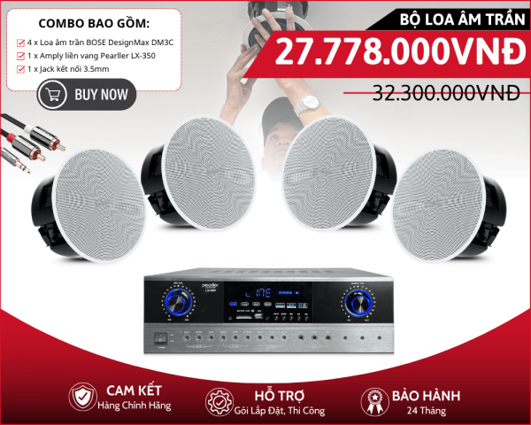 Dàn Loa Âm Trần Bose Nghe Nhạc Hay | 4 Loa DesignMax DM3C