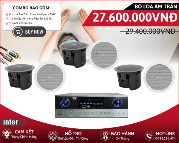Bộ 6 Loa Âm Trần Bose Freespace FS2C Nghe Nhạc Nền