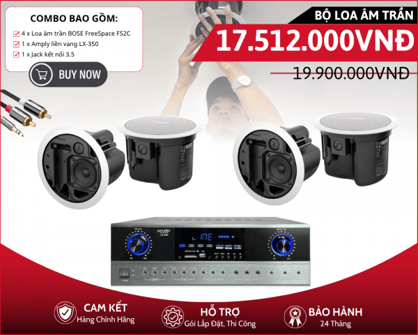 Combo Loa Âm Trần Nghe Nhạc Nền | 4 Loa Bose FS2C