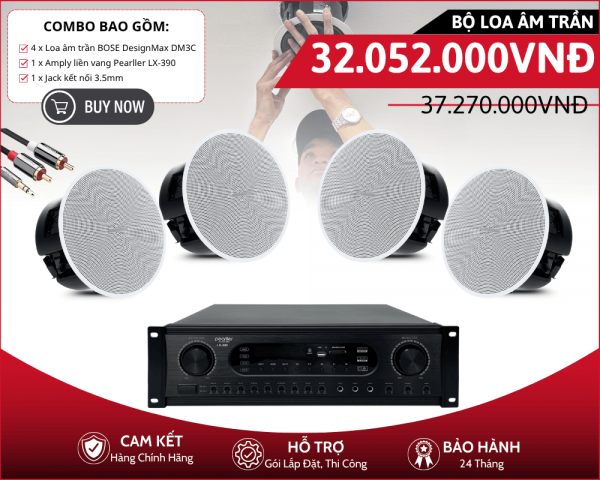 Bộ 4 Loa Âm Trần Bose Nghe Nhạc Chất Lượng Cao | DesignMax DM3C