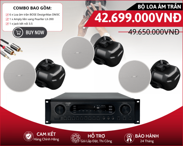 Hệ Thống Loa Âm Trần Bose Cao Cấp | 6 Loa Bose DesignMax DM3C
