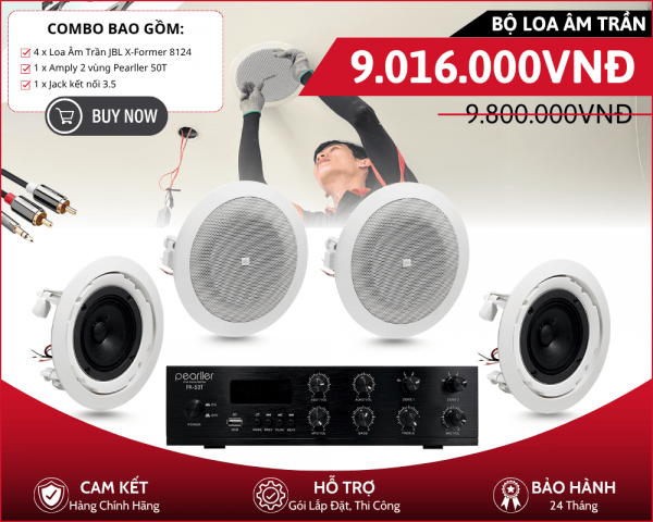 Bộ 4 Loa Âm Trần JBL Công Suất 6W | Chia 2 Vùng