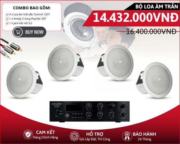 Combo Loa Âm Trần JBL Nghe Nhạc Hay | 4 Loa JBL