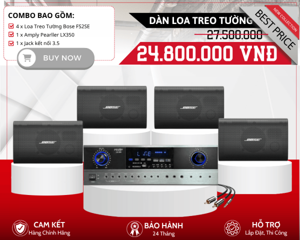 Bộ 4 Loa Treo Tường Bose FS2SE | Nhỏ Gọn, Sang Trọng
