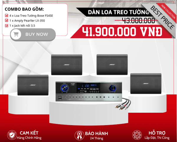 Bộ 4 Loa Treo Tường Bose Chính Hãng | Bose Freespace FS4SE