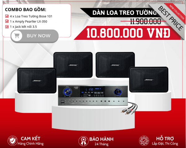 Bộ 4 Loa Treo Tường Bose 101 Chính Hãng, Nghe Nhạc Chất Lượng Cao