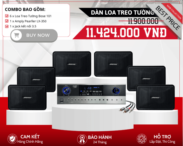 Loa Bose Treo Tường Nghe Nhạc Hay | Bộ 6 Loa Bose 101