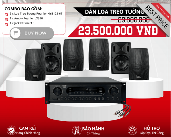 Hệ Thống Âm Thanh Nghe Nhạc Nền Hay | Loa Pearller HYB125-6T