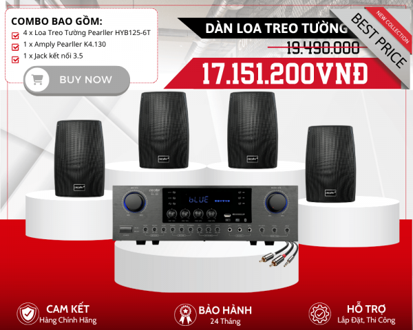 Giải Pháp Âm Thanh Nghe Nhạc Hay | Bộ 4 Loa Pearller HYB125-6T