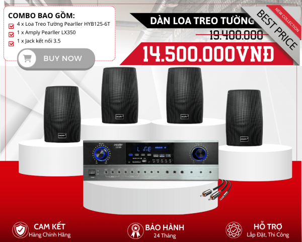 Bộ 4 Loa Treo Tường HYB125-6T | Bộ 4 Loa Giá Tốt
