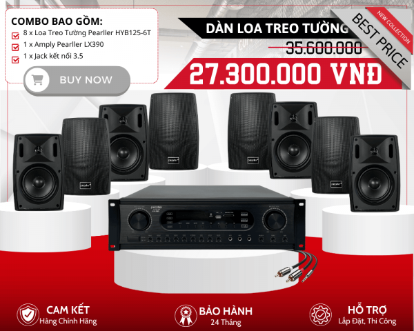 Dàn Loa Treo Tường Thương Mại Chất Lượng Cao | HYB125-6T