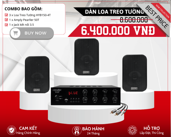 Mẫu Loa Nhỏ Treo Tường Giá Rẻ HYB150-4T | Lắp Đặt Toàn Quốc