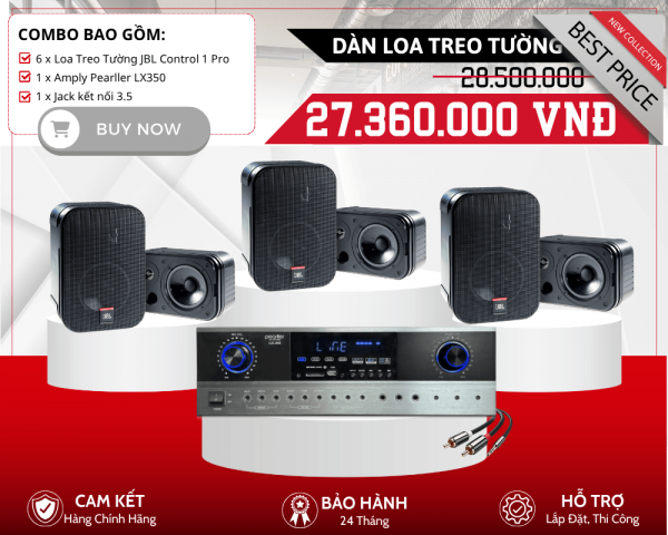 Bộ 6 Loa Nghe Nhạc JBL Chính Hãng | JBL Control 1 Pro