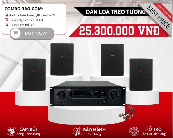 Bộ 4 Loa JBL Treo Tường Chính Hãng | JBL Control 28