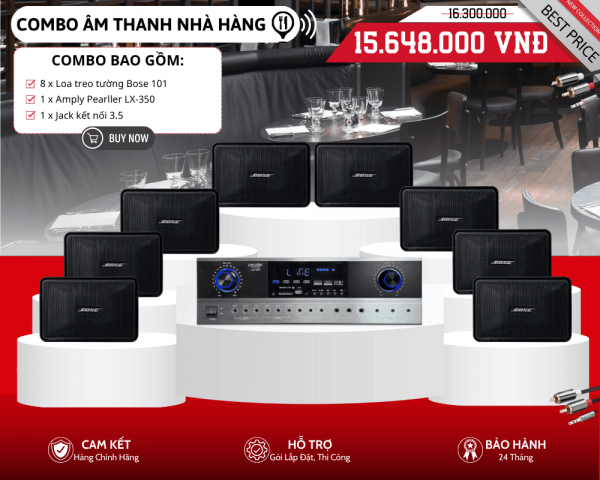 Bộ 8 Loa Bose Cho Nhà Hàng | Sản Phẩm Chính Hãng