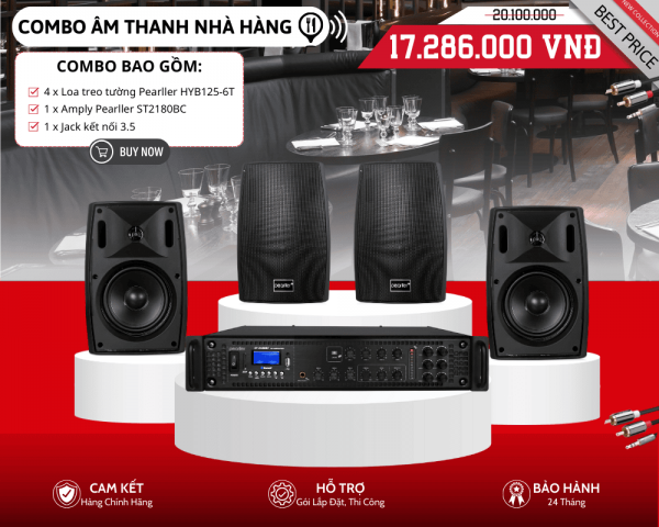 Bộ Loa Pearller Cho Nhà Hàng HYB125-6T | Nghe Nhạc Hay