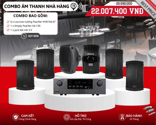 Bộ Loa Sân Vườn Cho Nhà Hàng | 6 Loa  Pearller HYB137-6TA