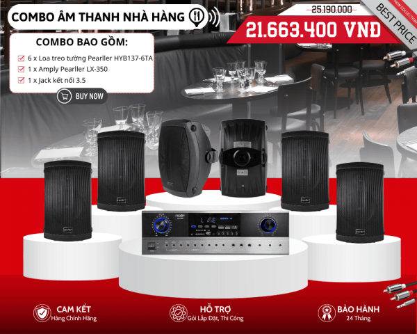 Loa Ngoài Trời Chống Nước Cho Nhà Hàng HYB137-6TA  | Chuẩn IP65