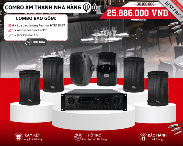 Bộ Loa Ngoài Trời Cho Nhà Hàng HYB137-6TA | Chống Nước Hiệu Quả