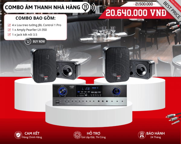 Bộ Loa Treo Tường JBL Chính Hãng Cho Nhà Hàng | 4 Loa JBL Control 1 Pro