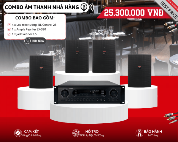 Dàn Loa Nghe Nhạc Nhà Hàng - Bộ 4 Loa JBL Control 28