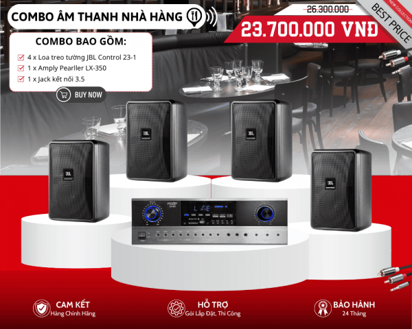 Bộ Loa Nhỏ Gọn Cho Nhà Hàng | 4 Loa JBL Control 23-1