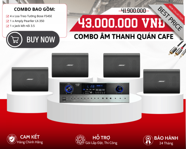 Bộ Loa Phát Nhạc Nền Bose Cho Quán Cafe | Bose Freespace FS4SE