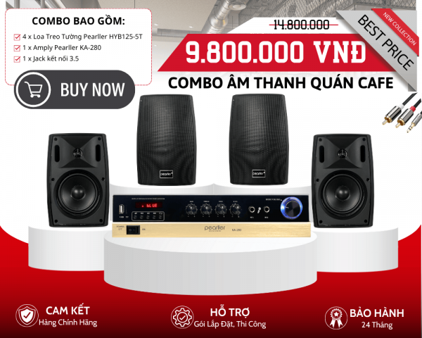 Dàn Âm Thanh Cho Quán Cafe - Pearller HYB125-5T