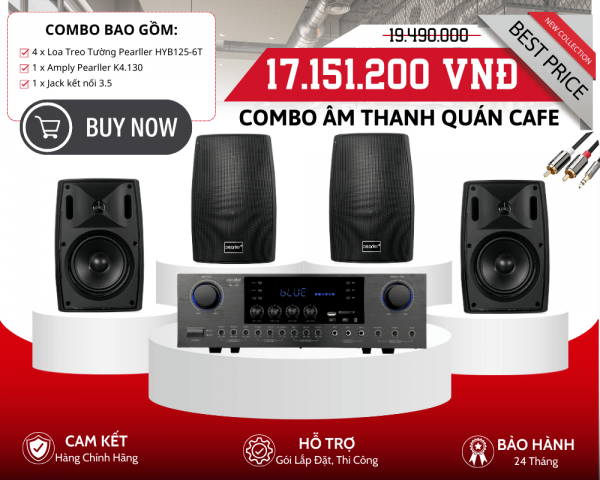 Bộ Loa Quán Cafe Nghe Nhạc 2 Way | 4 Loa HYB125-6T
