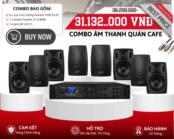 Dàn Loa Cho Quán Cafe Nghe Nhạc Hay Pearller HYB125-6T