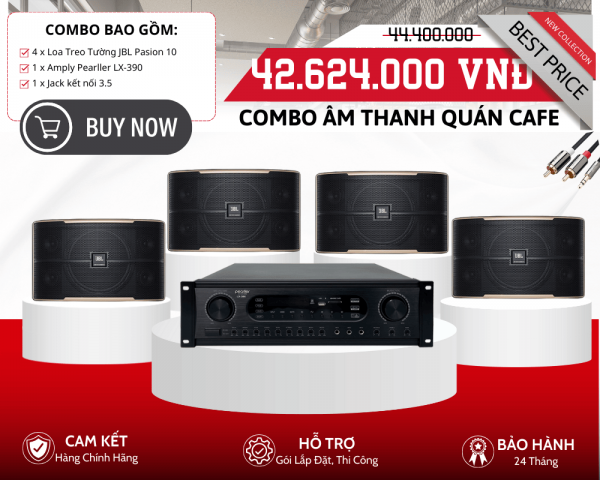 Loa Cho Quán Cafe Công Suất Lớn | 4 Loa JBL Pasion 10