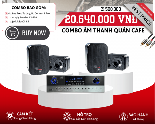 Loa JBL Treo Tường Cho Quán Cafe | Bộ 4 Loa JBL Control 1 Pro