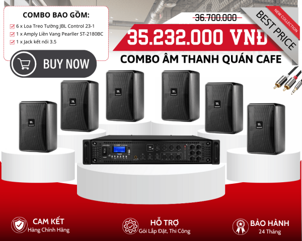 Trọn Bộ Loa JBL Cho Quán Cà Phê | 6 Loa JBL Control 23-1