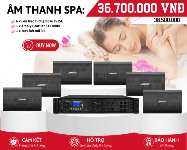 Hệ Thống Loa Bose Nghe Nhạc Cho Spa | 6 Loa Bose FS2SE