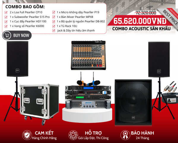 Dàn Loa Acoustic Sân Khấu, Hội Trường - Pearller CP10