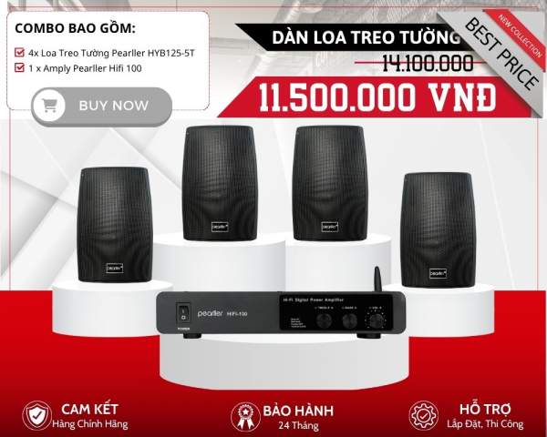 Bộ loa nghe nhạc Hifi Pearller HYB125 - 5T