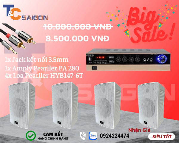 Loa Cho Quán Cafe Ngoài Trời Pearller HYB147-6T
